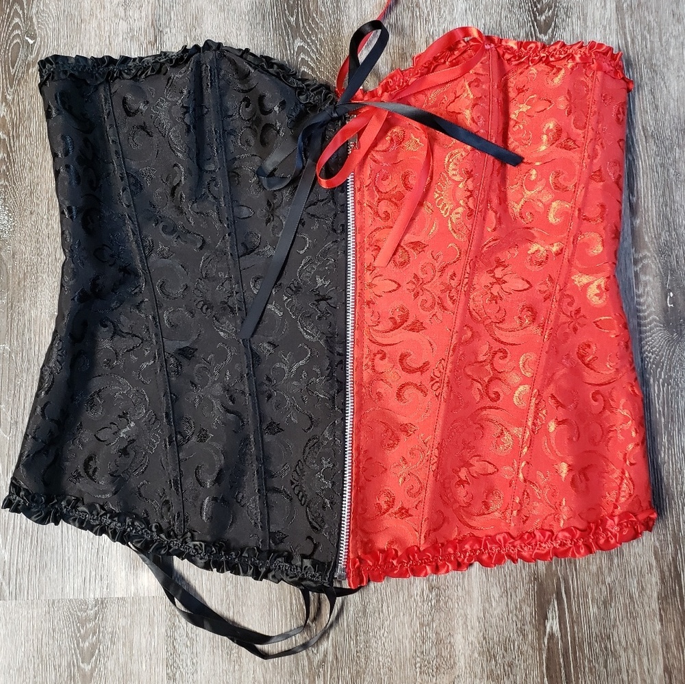 Black and Red Corset